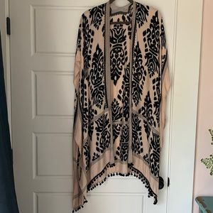 Kimono/Duster; blush & black; OS